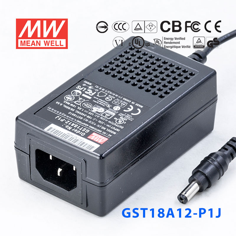 GST18A12-P1J GST18A12-P1J 18W 12V1.5A高效能低空载损耗绿色节能桌上型适配器