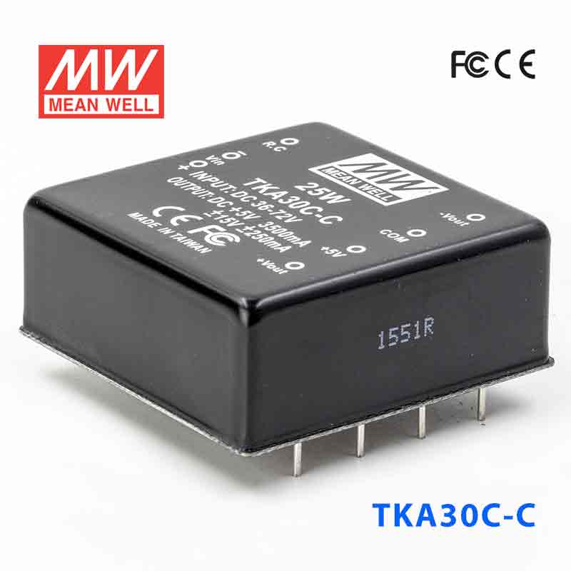 TKA30C-C TKA30C-C 30W 36~72V 输入 +5V ±15V 三路输出明纬DC-DC转换模块电源