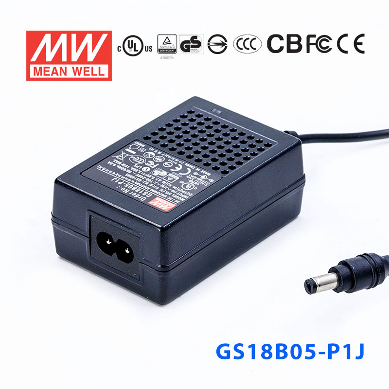 GS18B05-P1J GS18B05-P1J 18W 5V3A 输出绿色能源明纬电源适配器(双线插口)