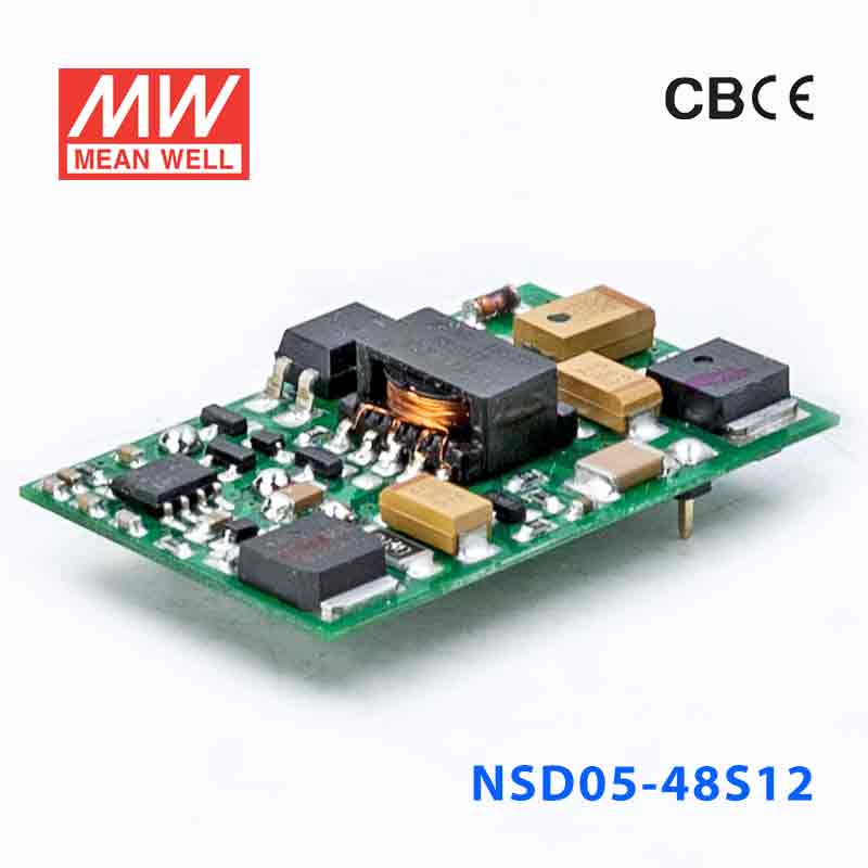NSD05-48S12 NSD05-48S12 5W 18~72V 输入 12V 稳压输出板上安装型明纬DC-DC变换电源
