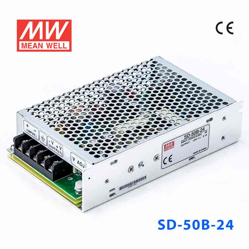 SD-50B-24 SD-50B-24 50W 19~36V 输入 24V 2.1A 输出有外壳明纬DC-DC转换电源
