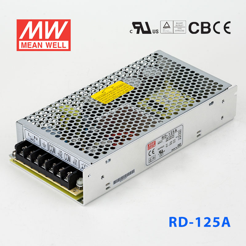 RD-125A RD-125A台湾明纬5V12V双路电源125W直流稳压5V7.7A+12V7.7A双组