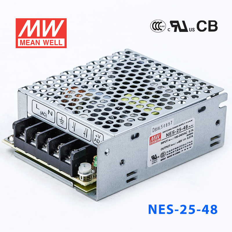 NES-25-48 NES-25-48 25W 48V 0.57A 单路输出CCC认证明纬开关电源(NE系列)