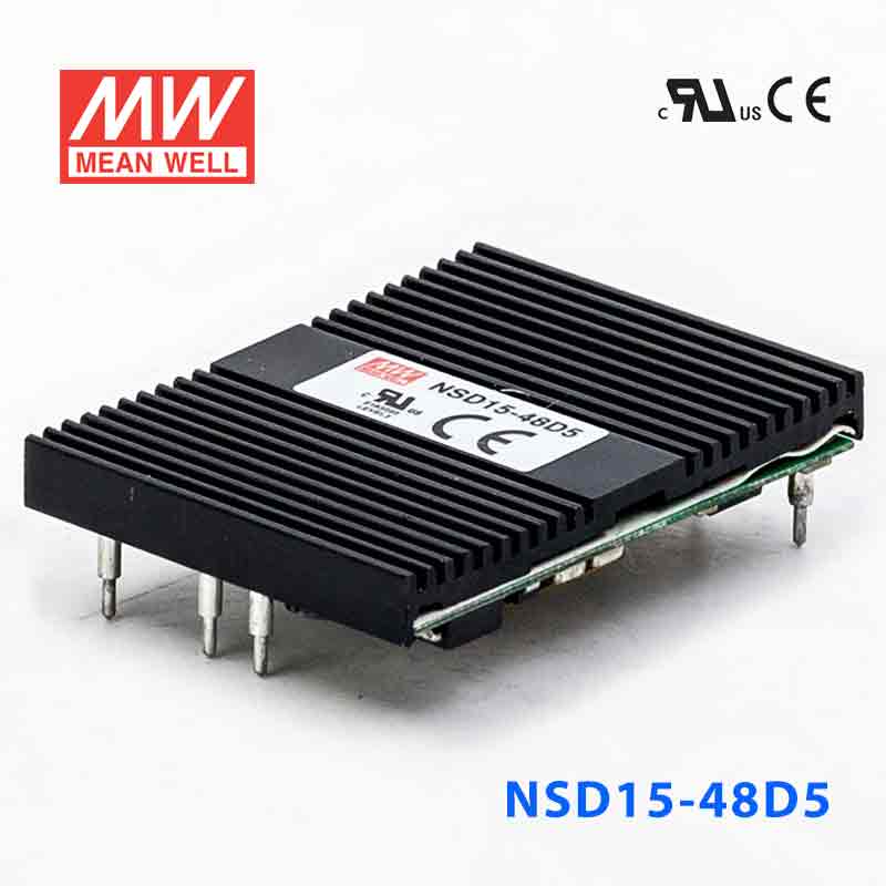 NSD15-48D5 NSD15-48D5 15W 18~72V 输入 ±5V 稳压双路输出板上型明纬DC-DC变换电源