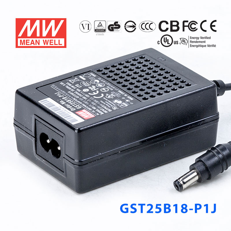 GST25B18-P1J GST25B18-P1J 25W 18V1.38A高效能低空载损耗绿色节能桌上型适配器