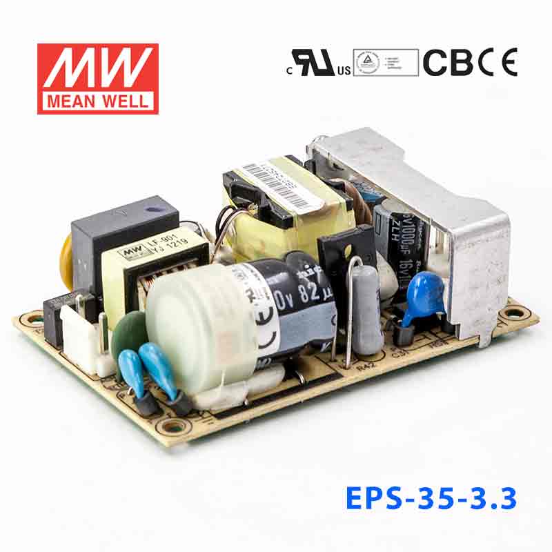 EPS-35-3.3 EPS-35-3.3 35W 3.3V6A 单路输出裸板高效低空载损耗明纬开关电源