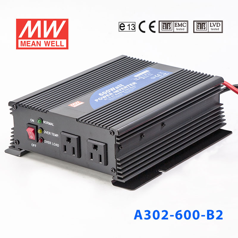 A302-600-B2 A302-600-B2 600W 24VDC-110VAC 修正正弦波输出明纬车载逆变电源