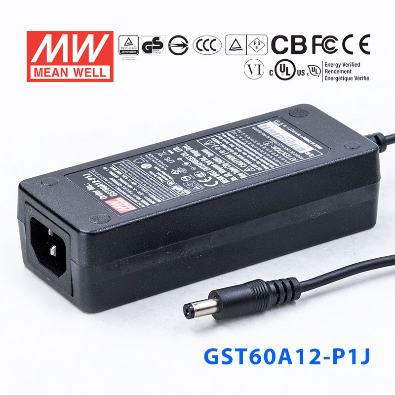 GST60A12-P1J GST60A12-P1J 60W 12V5A高效能低空载损耗绿色节能桌上型适配器