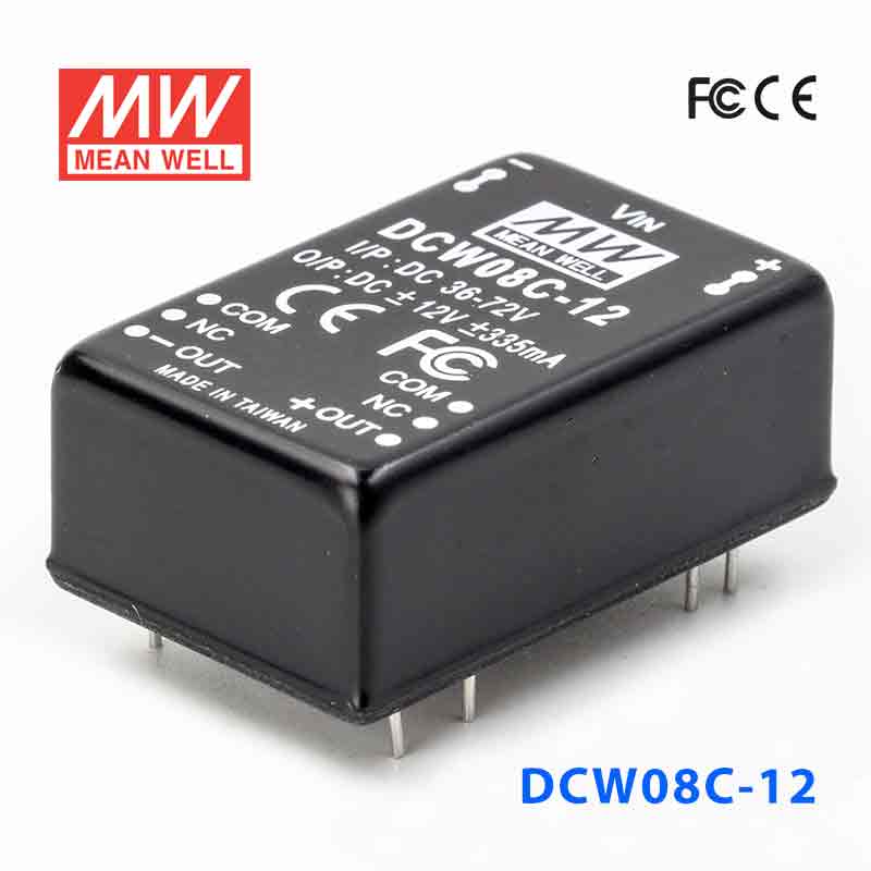 DCW08C-12 DCW08C-12 8W 36~72V 输入 ±12V 稳压双路输出明纬DC-DC转换模块电源