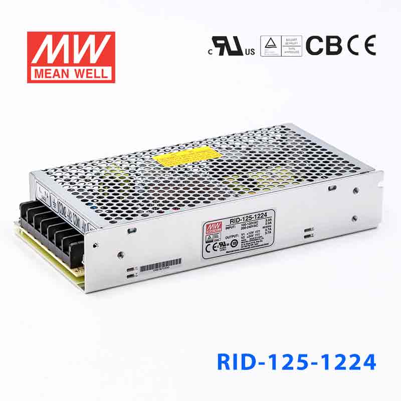 RID-125-1224 RID-125-1224台湾明纬12V24V隔离双路电源125W直流12V/24V3.7A