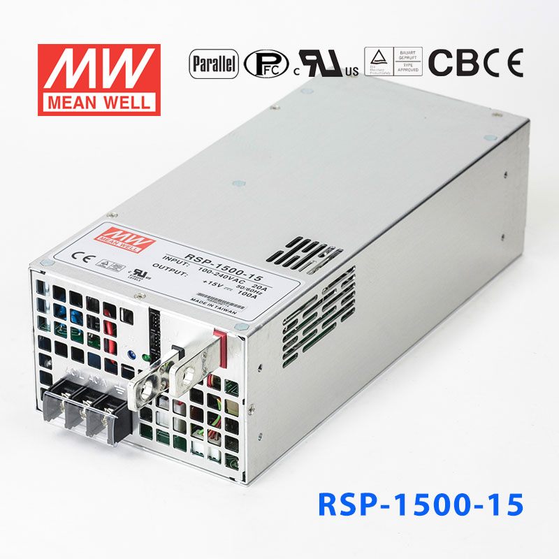 RSP-1500-15 RSP-1500-15 1500W 15V100A 单路输出带功率因素校正可并联明纬开关电源