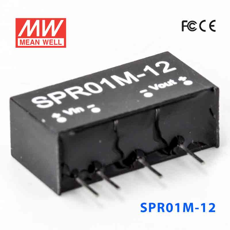 SPR01M-12 SPR01M-12 1W 12V-12V 稳压单路输出明纬DC-DC转换模块电源