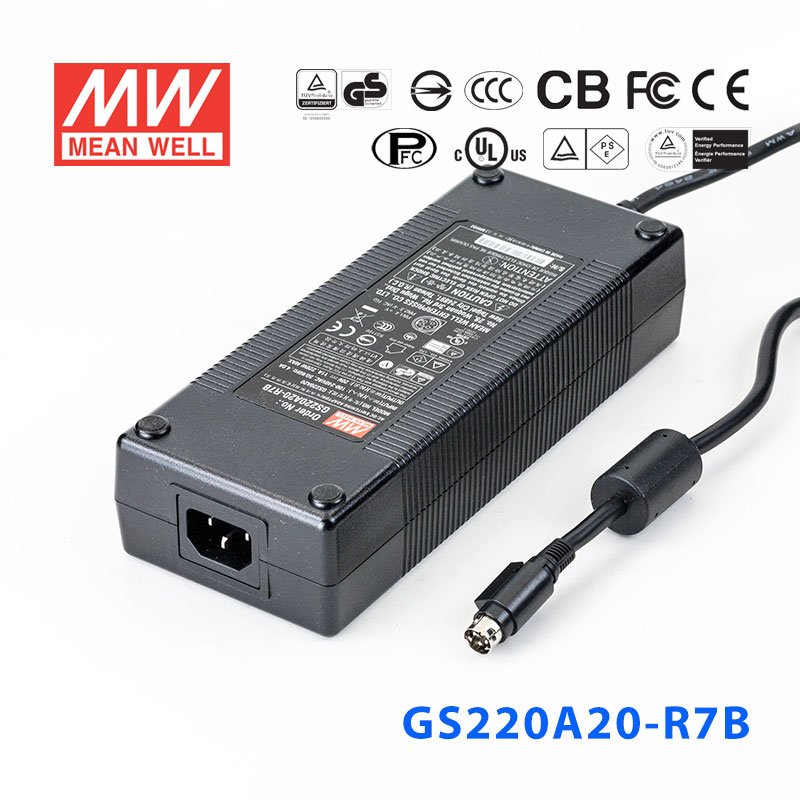 GS220A20-R7B GS220A20-R7B 220W 20V11A 输出绿色能源明纬电源适配器(三线插口)