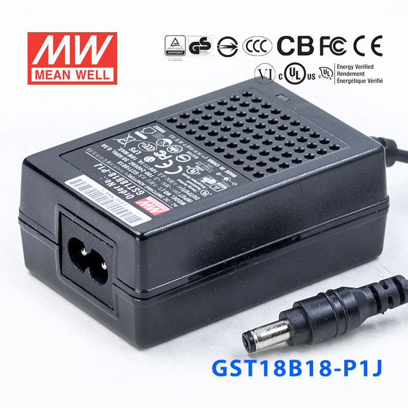 GST18B18-P1J GST18B18-P1J 18W 18V1.0A高效能低空载损耗绿色节能桌上型适配器