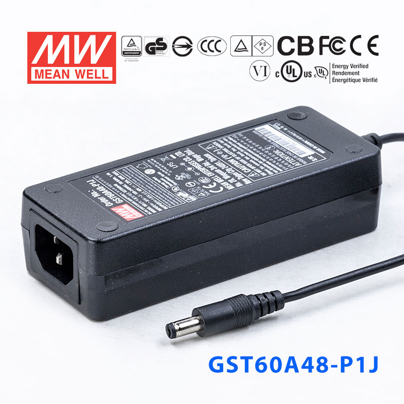 GST60A48-P1J GST60A48-P1J 60W 48V1.25A高效能低空载损耗绿色节能桌上型适配器