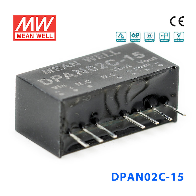 DPAN02C-15 DPAN02C-15 2W 36~75V 转±15V 67mA非稳压双路输出DC-DC模块电源