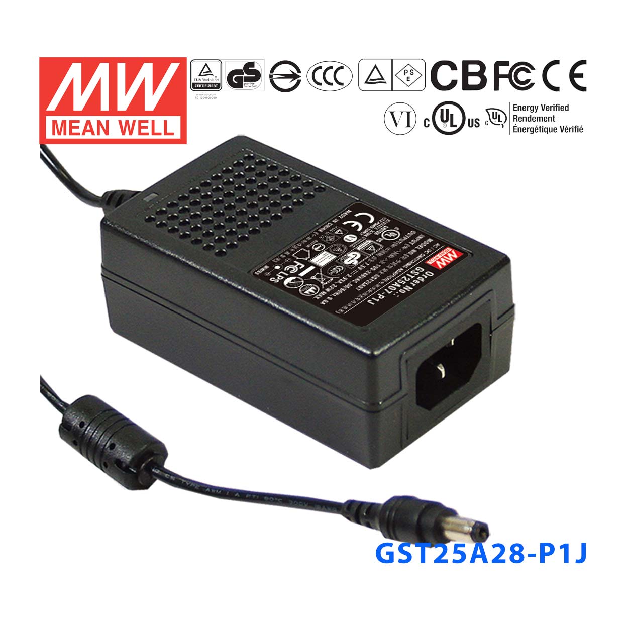 GST25A28-P1J GST25A28-P1J 25W 28V0.89A高效能低空载损耗绿色节能桌上型适配器
