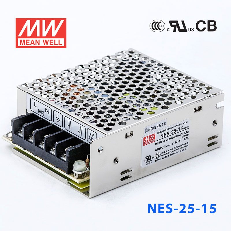 NES-25-15 NES-25-15 25W 15V1.7A 单路输出CCC认证明纬开关电源(NE系列)
