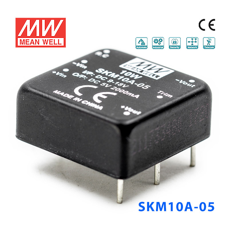 SKM10A-05 SKM10A-05 10W 9~18V 转 5V 2A 非稳压单路输出DC-DC模块电源