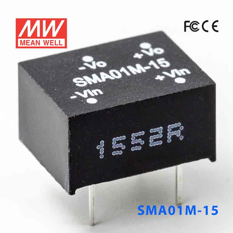SMA01M-15 SMA01M-15 1W 12V-15V 非稳压单路输出明纬DC-DC转换模块电源