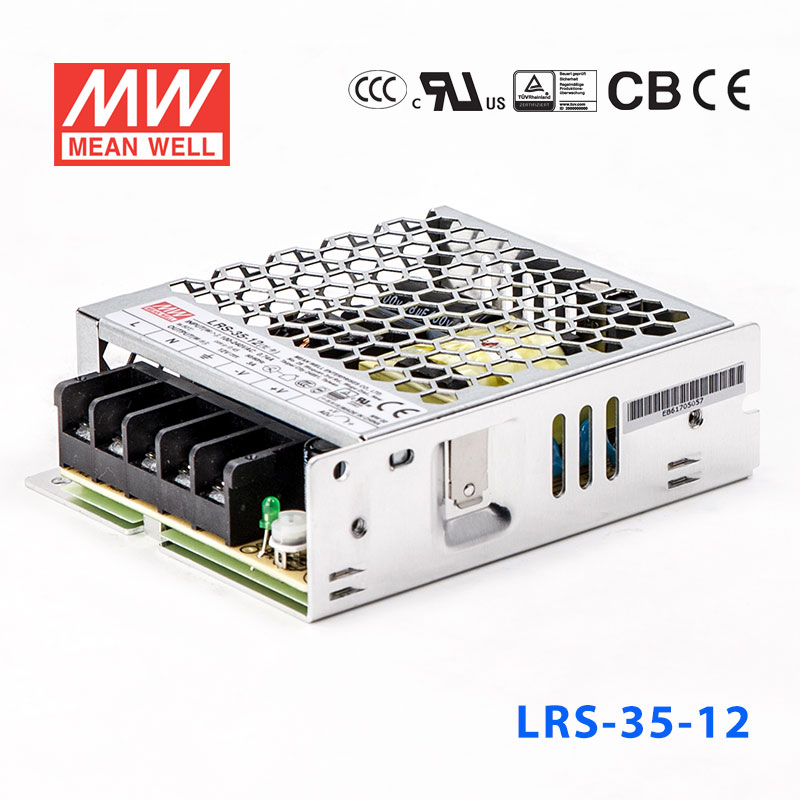 LRS-35-12 LRS-35-12 36W 12V3A单路输出超薄型低空载损耗明纬开关电源
