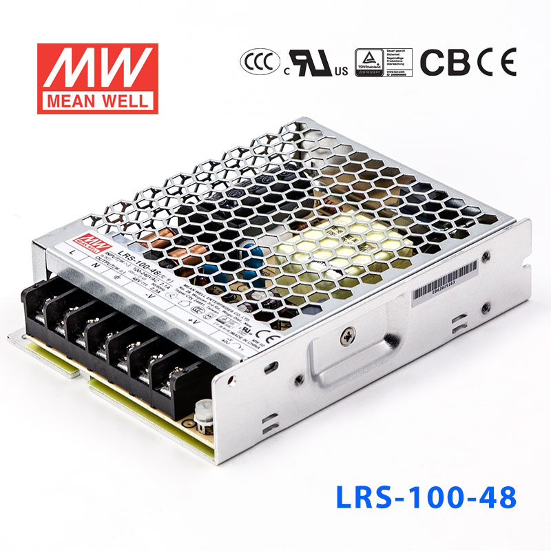 LRS-100-48 LRS-100-48 110.4W 48V2.3A单路输出超薄型低空载损耗明纬开关电源
