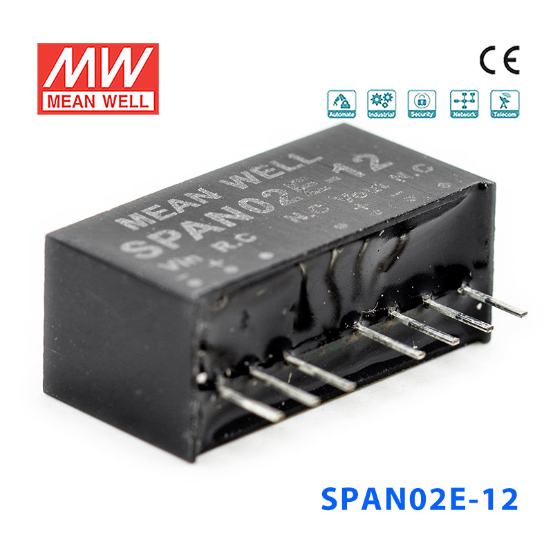 SPAN02E-12 SPAN02E-12 2W 4.5~9V 转 12V 167mA非稳压单路输出DC-DC模块电源