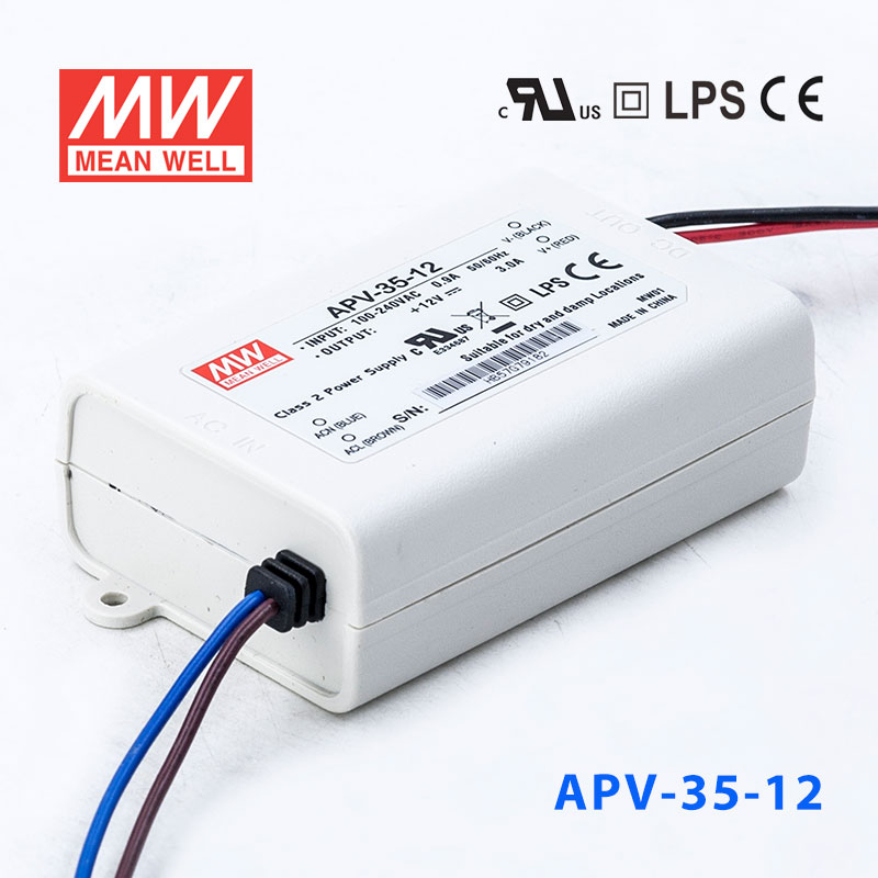 APV-35-12 APV-35-12 35W 12V 3A明纬牌恒压输出防水塑壳LED照明电源